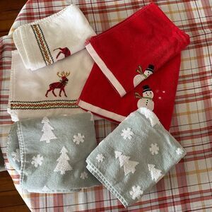 Festive Holiday Hand Towels Set